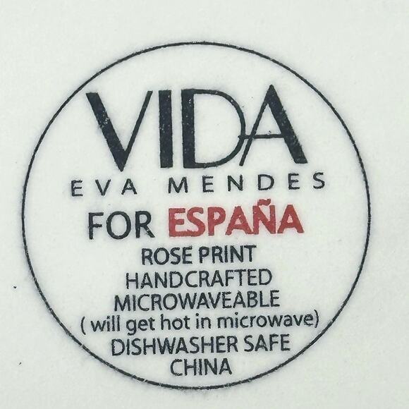 Eva Mendes VIDA Rose Print for ESPANA 11 " Dinner Plate-Excellent to Mint! - Picture 7 of 7